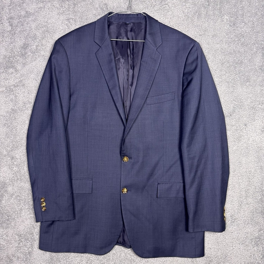 J Crew Thompson Blazer Mens 44L 100% Worsted Wool Slim Sport Coat Suit Jacket